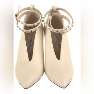 Jimmy Choo Leather Studded Accents Pumps